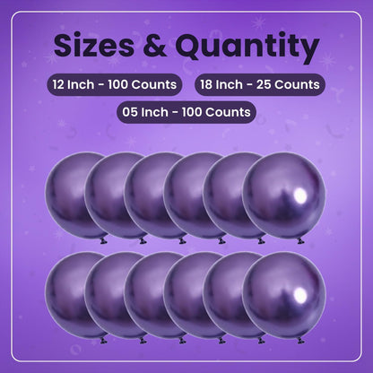Metallic Purple Latex Balloons
