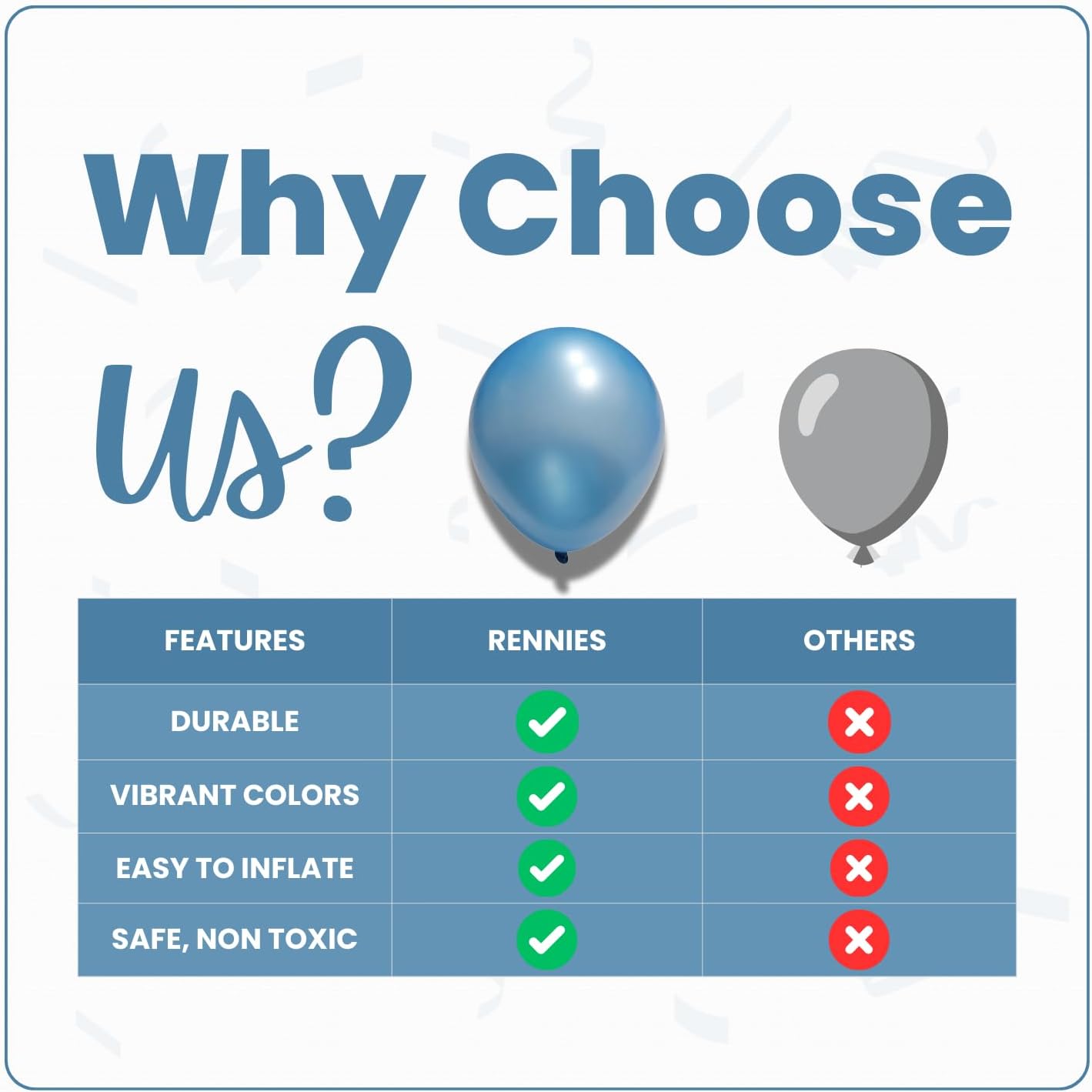 Pearl Light Blue Latex Balloons