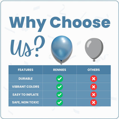 Pearl Light Blue Latex Balloons