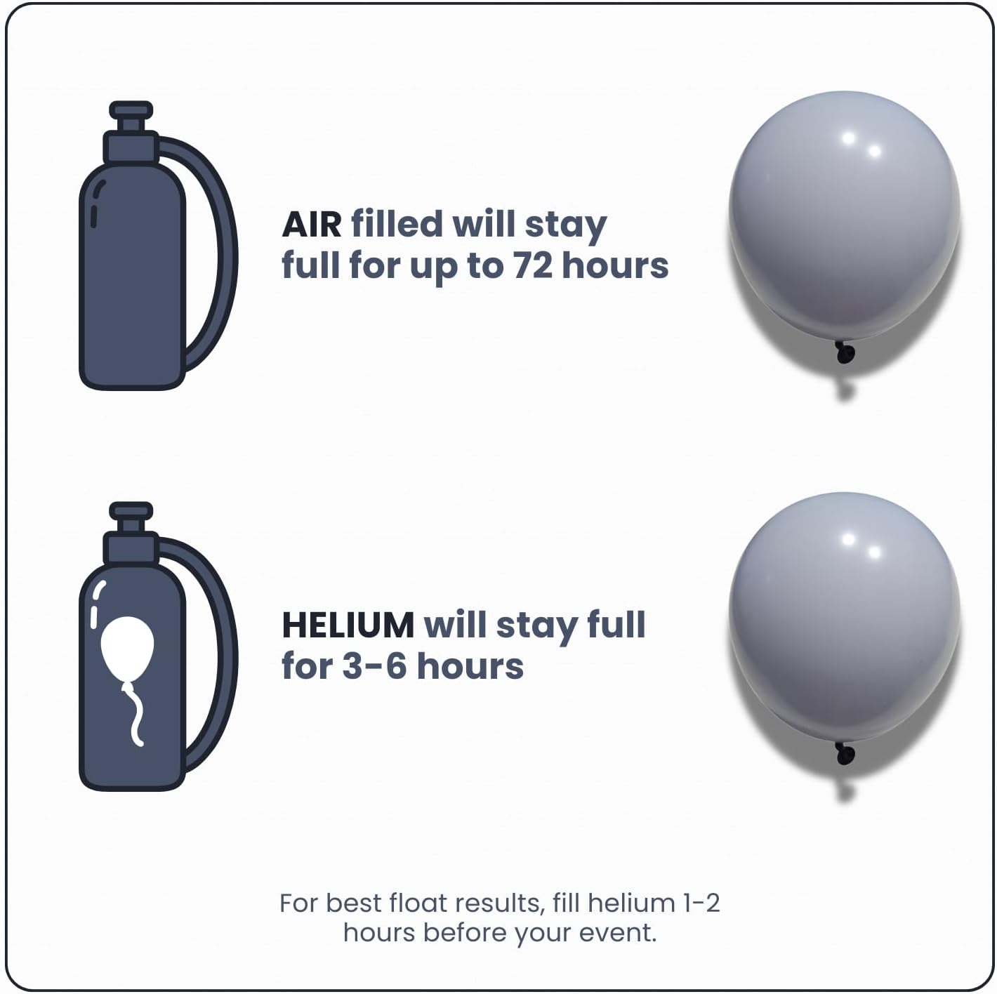 Macaron Gray Latex Balloons