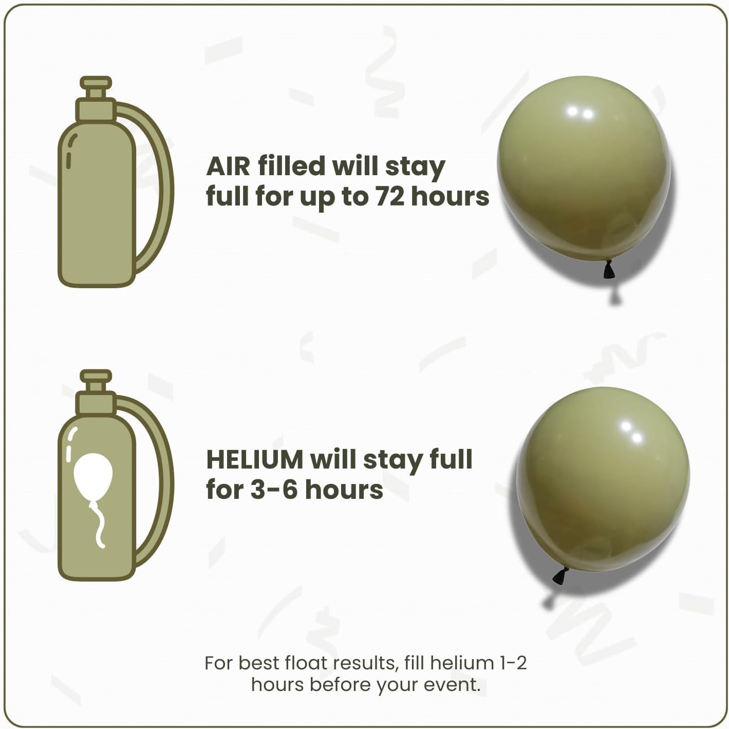 Retro Bean Green Latex Balloons