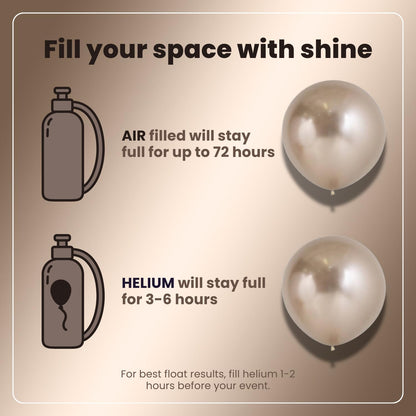 Metallic Champagne Latex Balloons