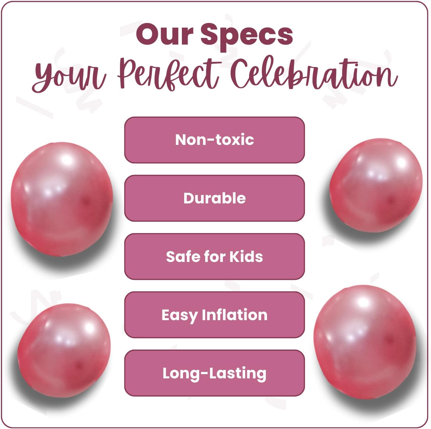 Pearl Rose Gold Latex Balloons