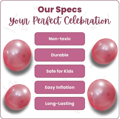 Pearl Rose Gold Latex Balloons