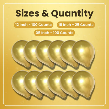 Metallic Gold Latex Balloons