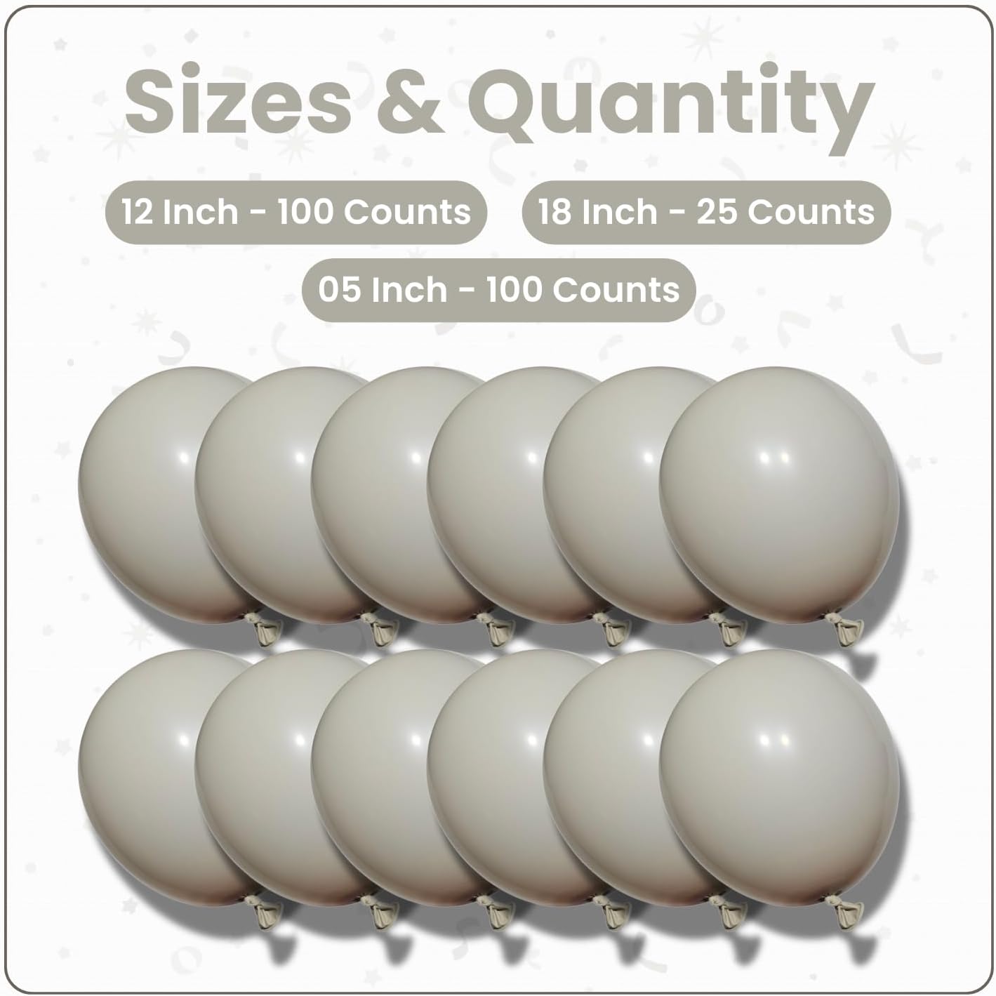 Retro Sand Latex Balloons