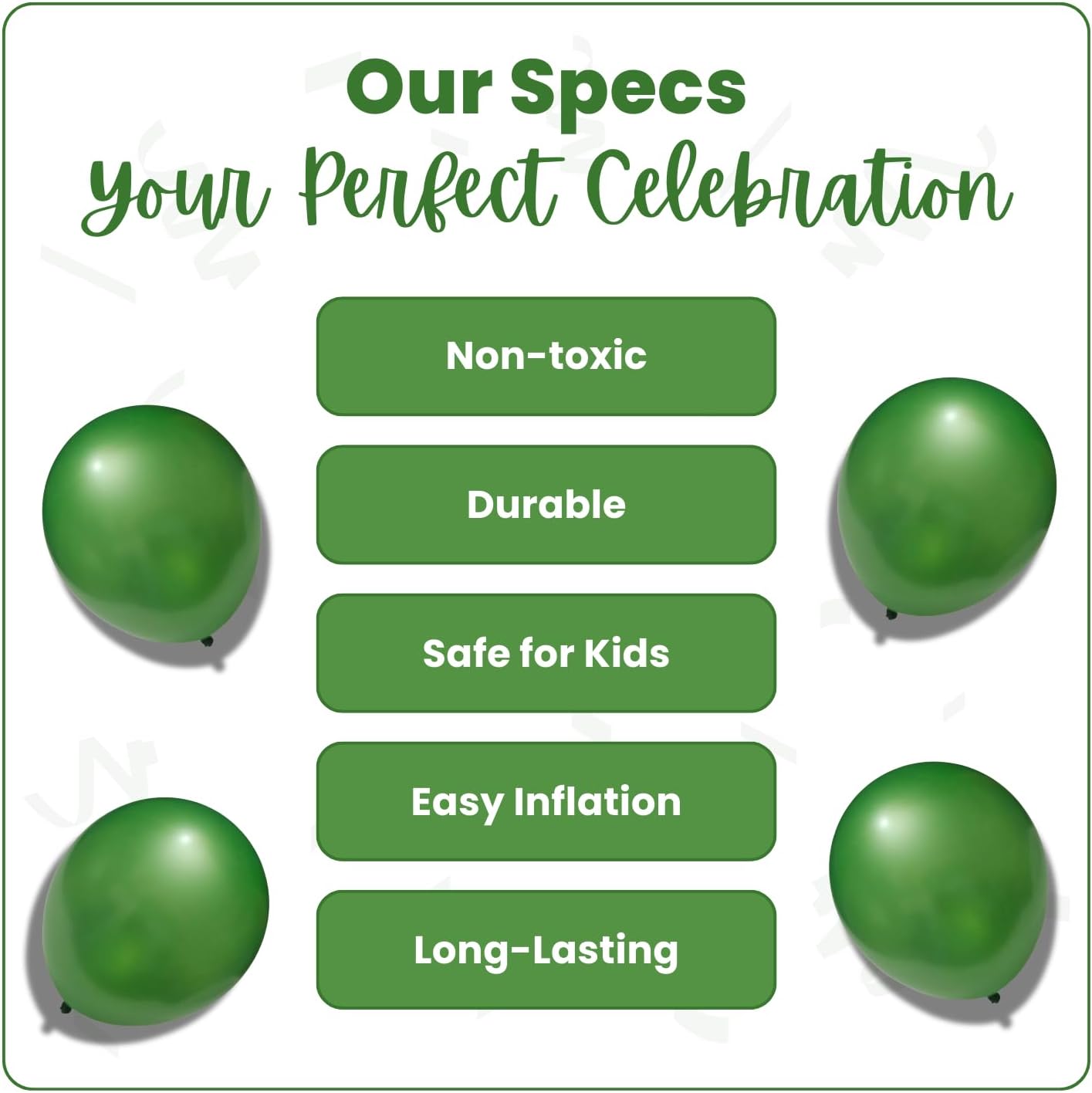 Pearl Light Green Latex Balloons
