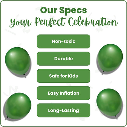 Pearl Light Green Latex Balloons
