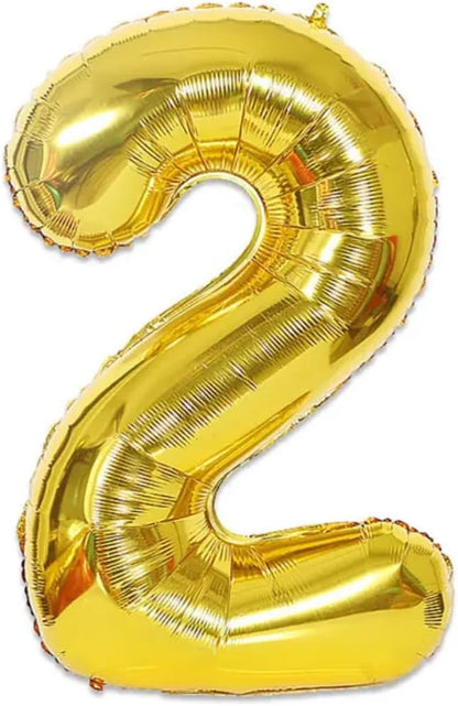 Gold Number Foil Balloon - 16in