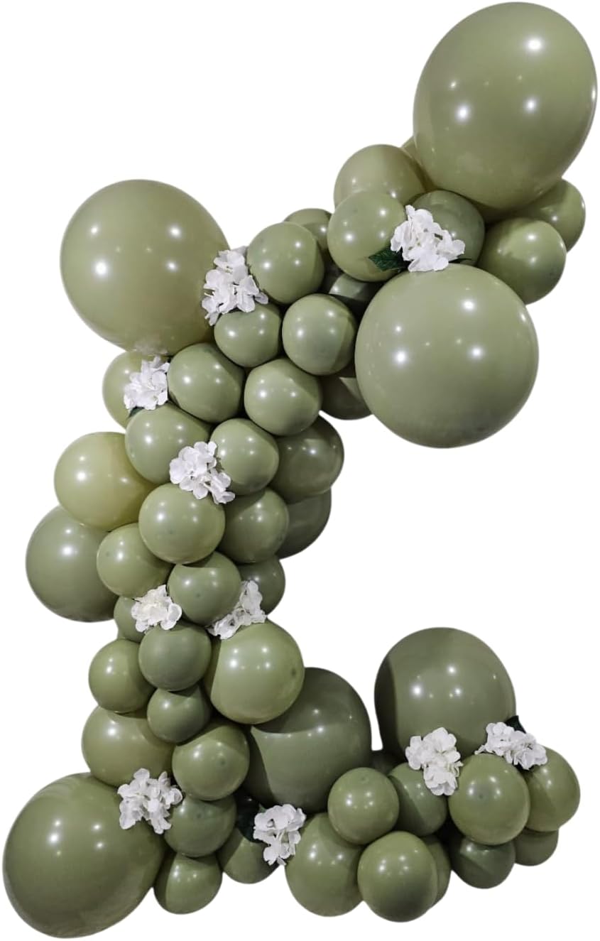 Retro Avocado Green Latex Balloons