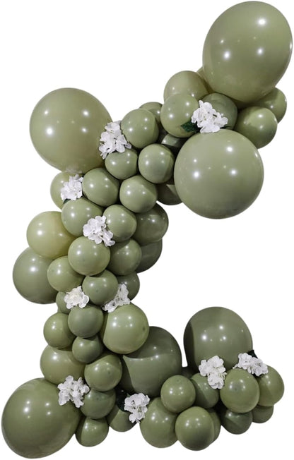 Retro Avocado Green Latex Balloons