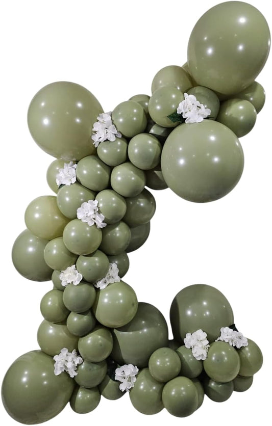 Retro Bean Green Latex Balloons