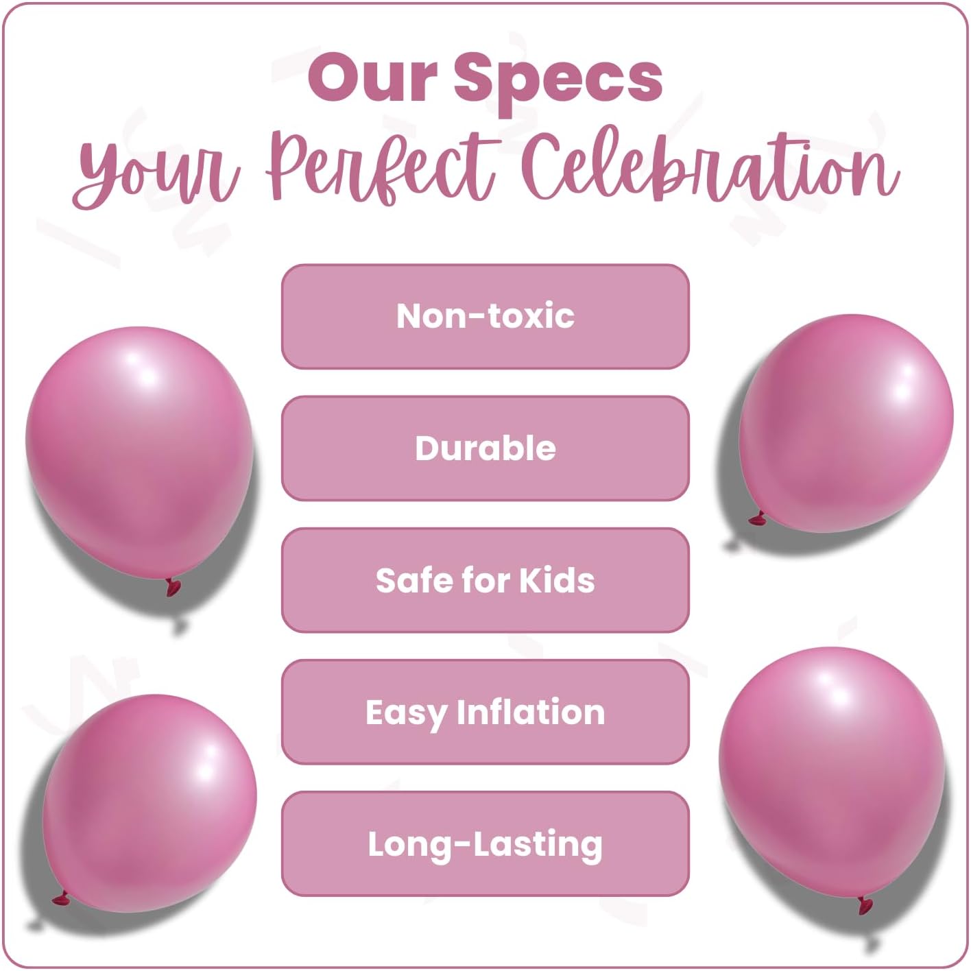 Pearl Pink Latex Balloons