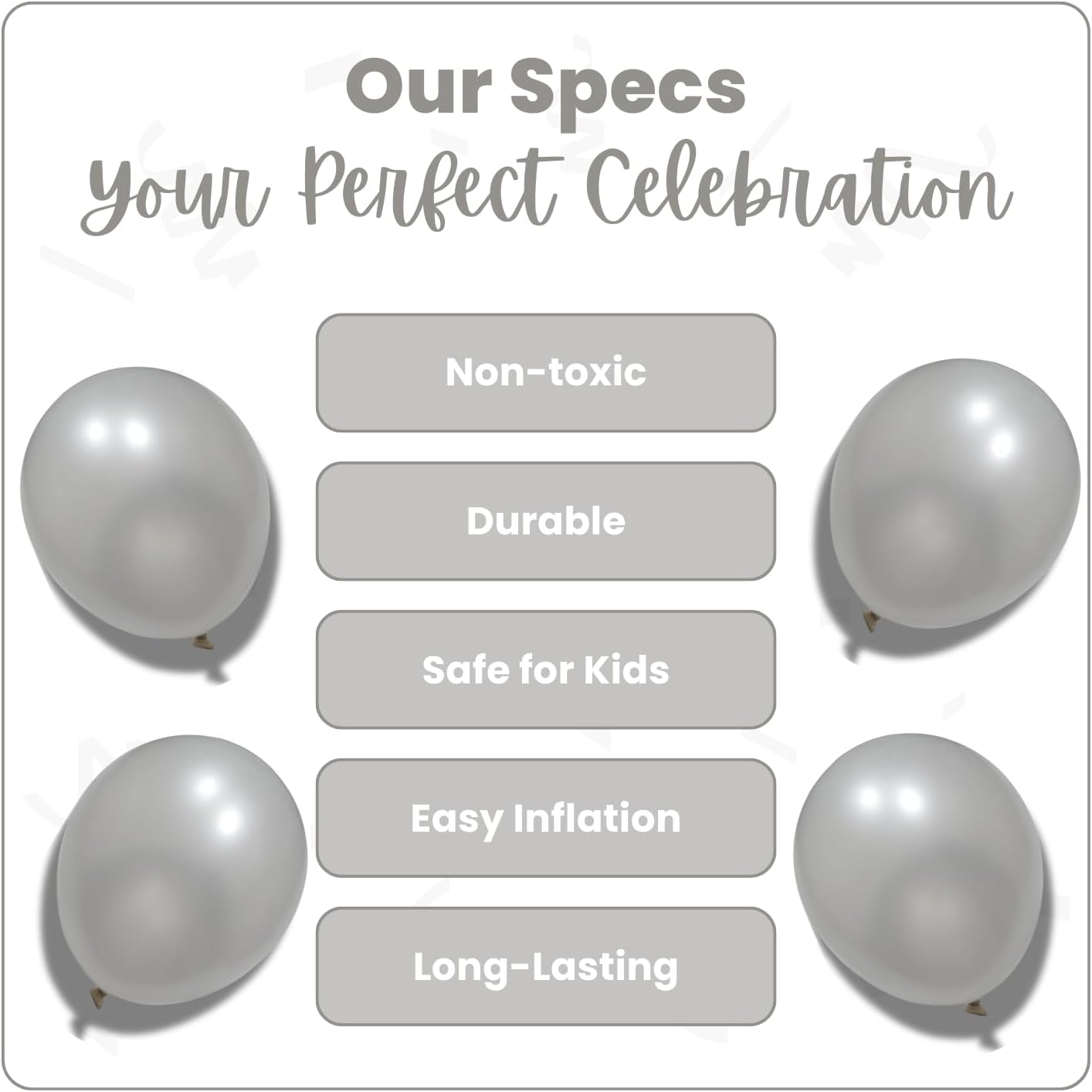 Pearl White Latex Balloons
