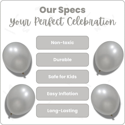 Pearl White Latex Balloons