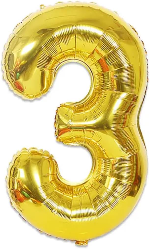 Gold Number Foil Balloon - 16in