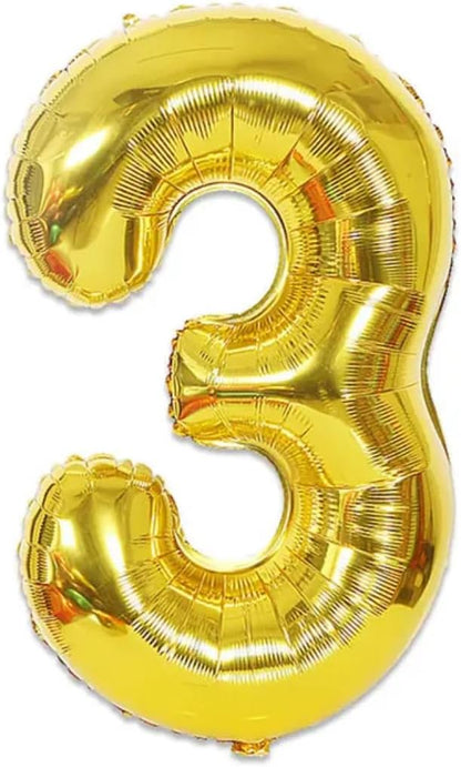 Gold Number Foil Balloon - 16in