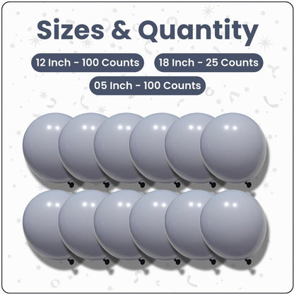 Macaron Gray Latex Balloons