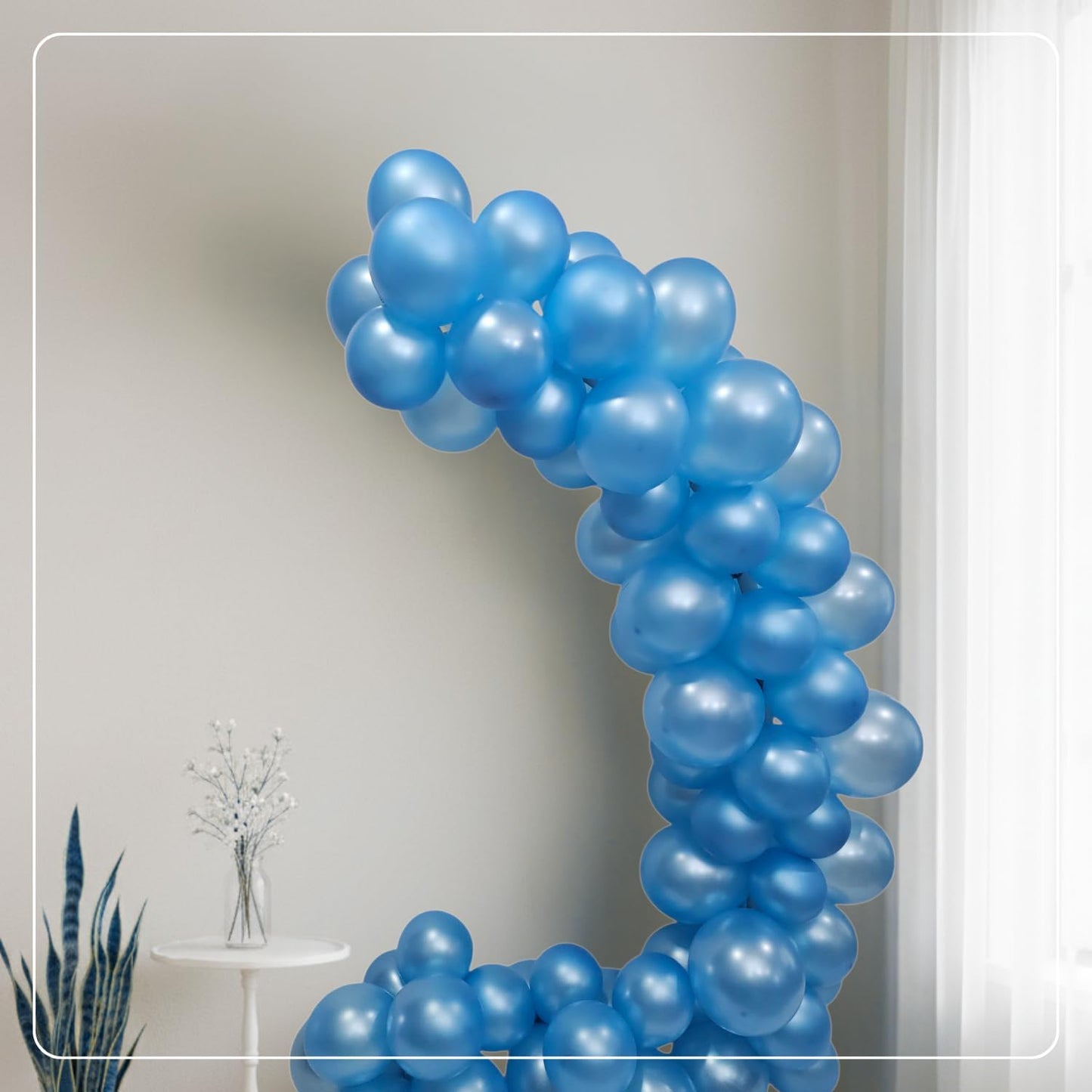 Pearl Light Blue Latex Balloons