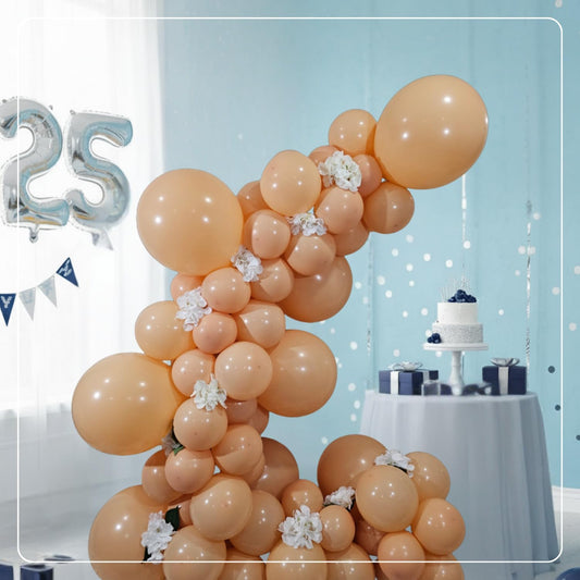 Retro Apricot Latex Balloons