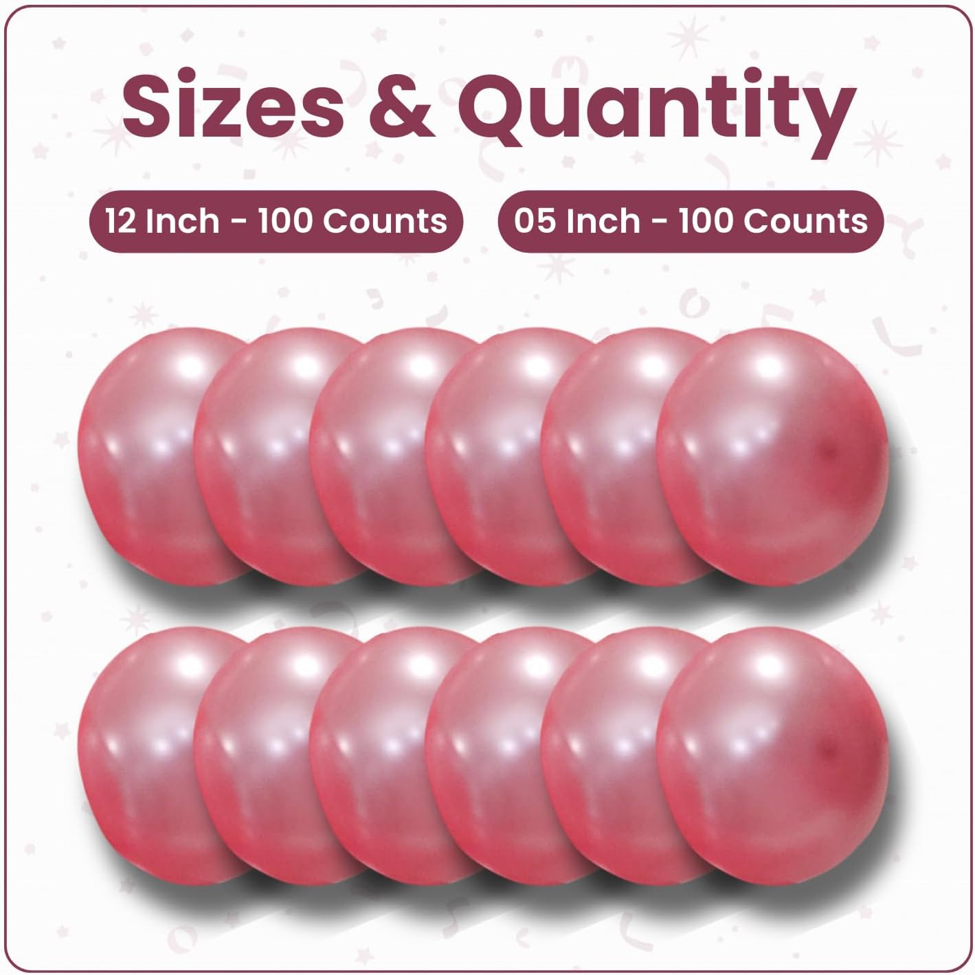 Pearl Rose Gold Latex Balloons