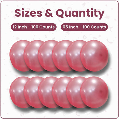 Pearl Rose Gold Latex Balloons