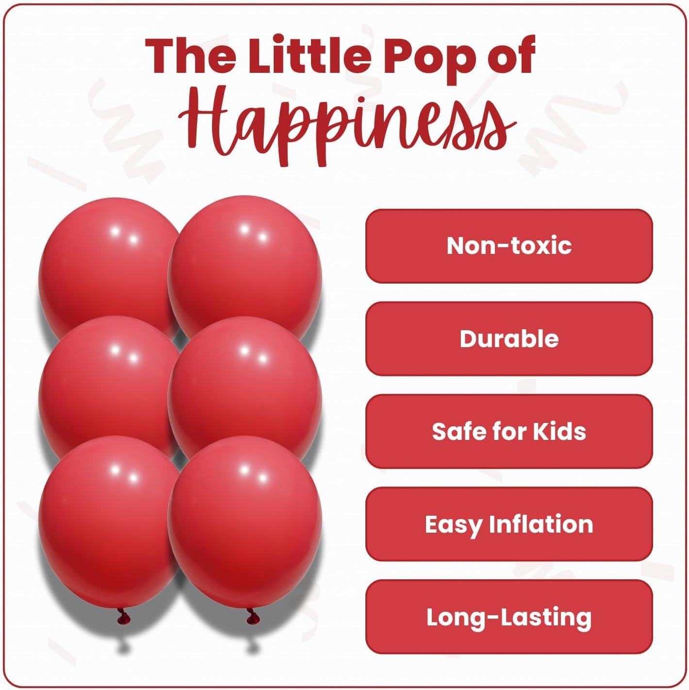 Macaron Red Latex Balloons