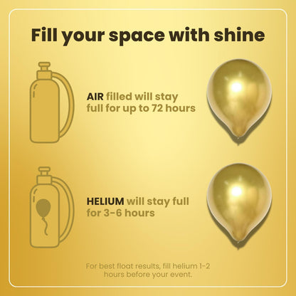 Metallic Gold Latex Balloons