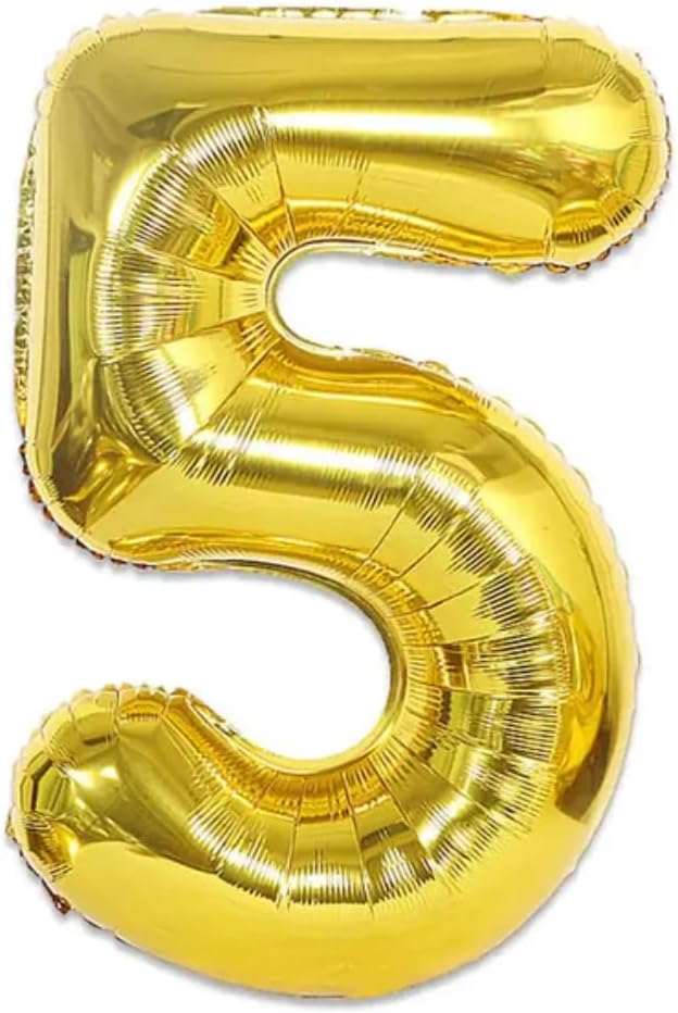 Gold Number Foil Balloon - 16in