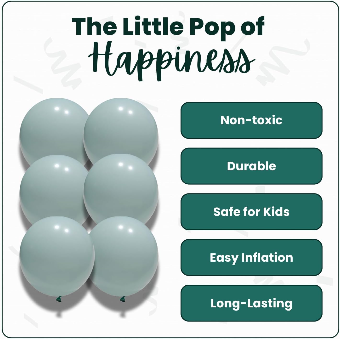 Macaron Tiffany Blue Latex Balloons