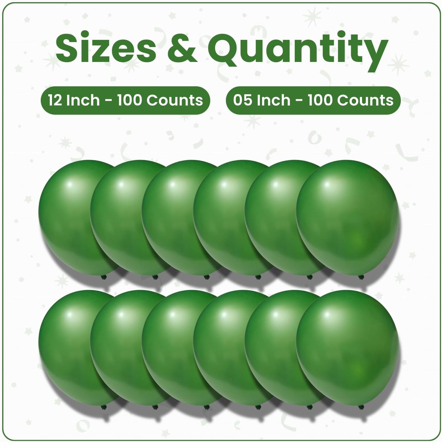 Pearl Light Green Latex Balloons