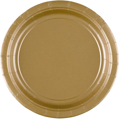 Gold Paper Plates 9" - 8ct