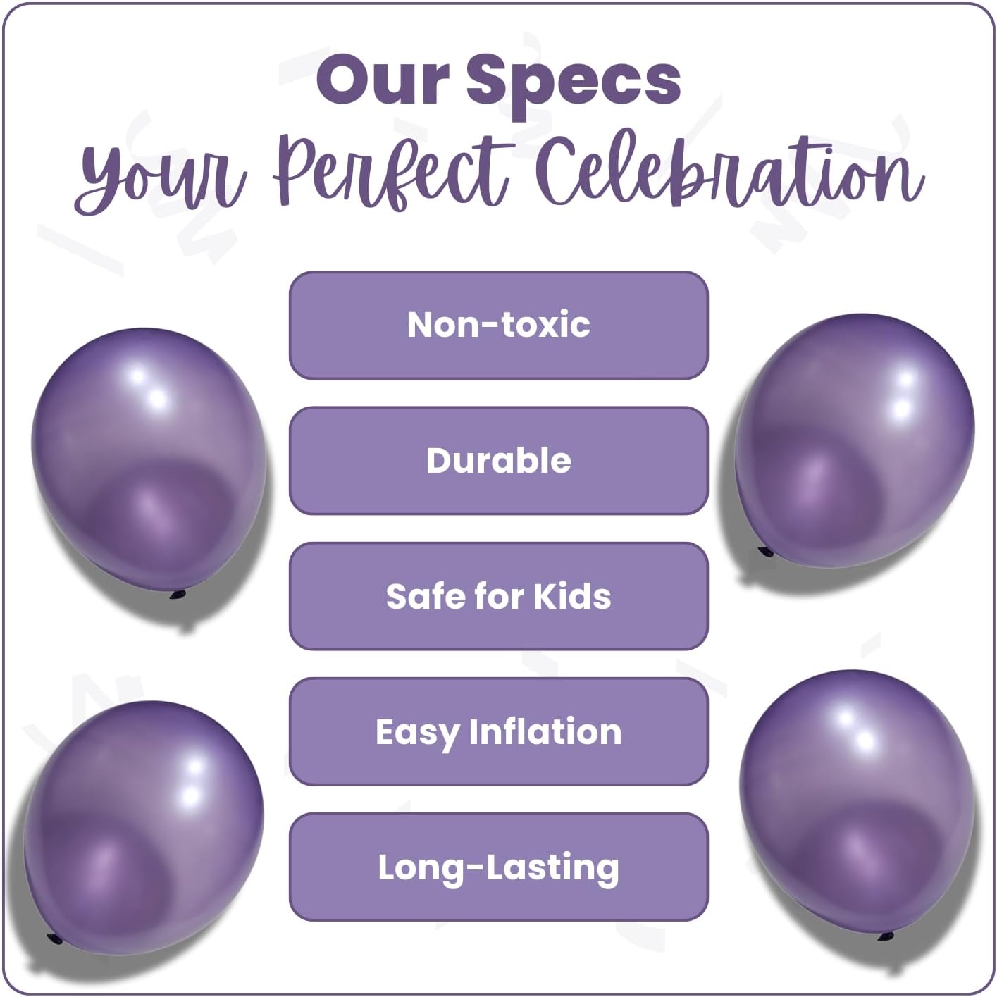 Pearl Purple Latex Balloons