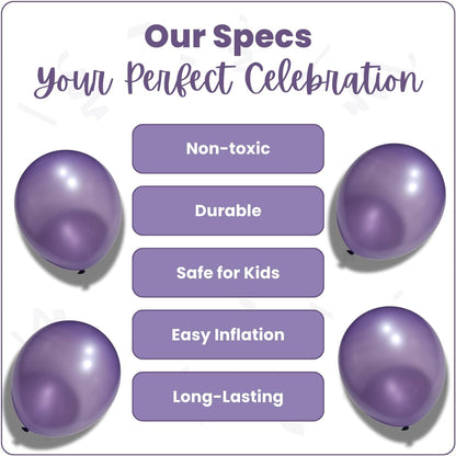 Pearl Purple Latex Balloons