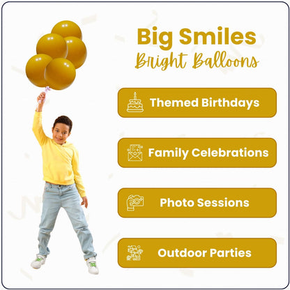 Retro Mustard Yellow Latex Balloons