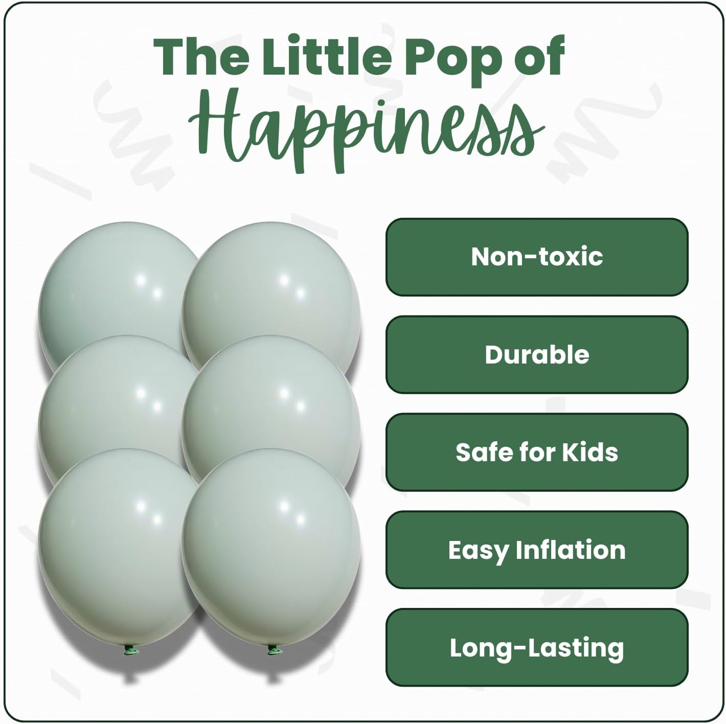 Macaron Green Latex Balloons