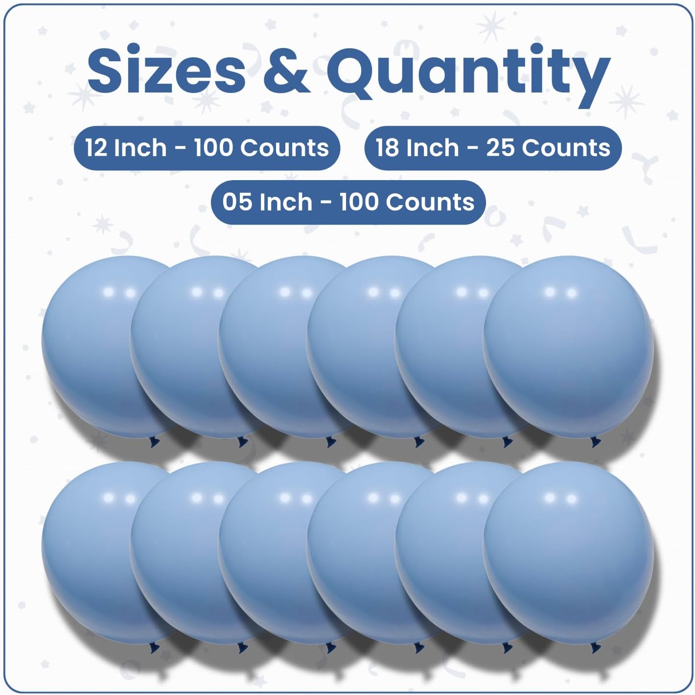 Macaron Blue Latex Balloons