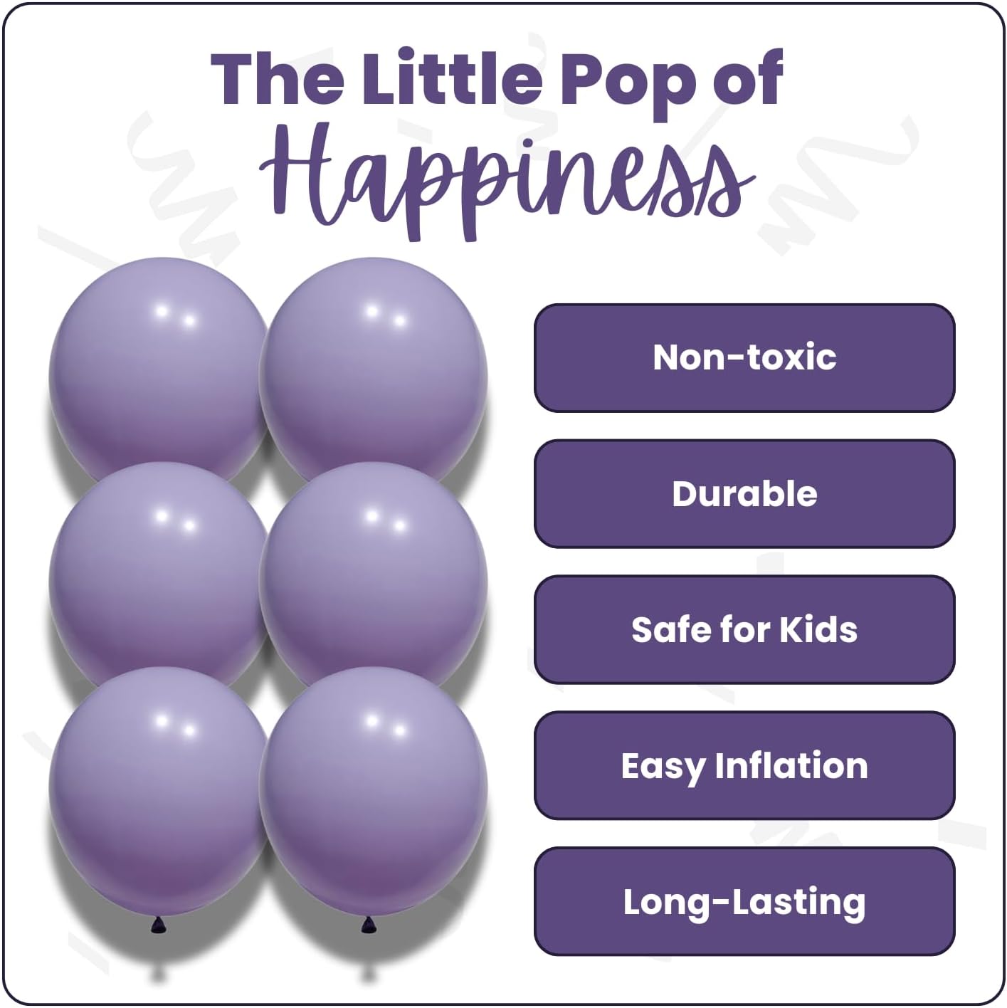 Macaron Purple Latex Balloons