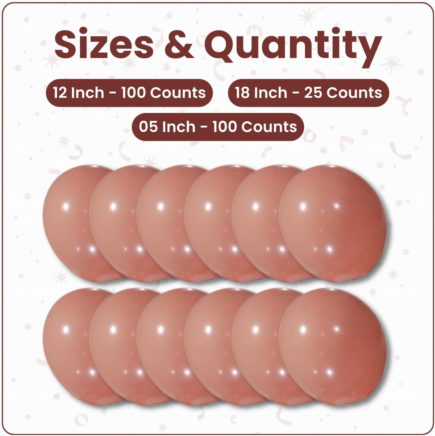 Retro Bean Paste Latex Balloons