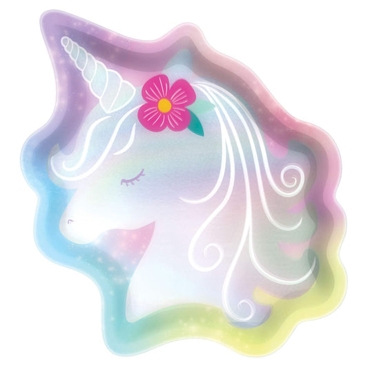 Enchanted Unicorn Shape Paper Plates 7"