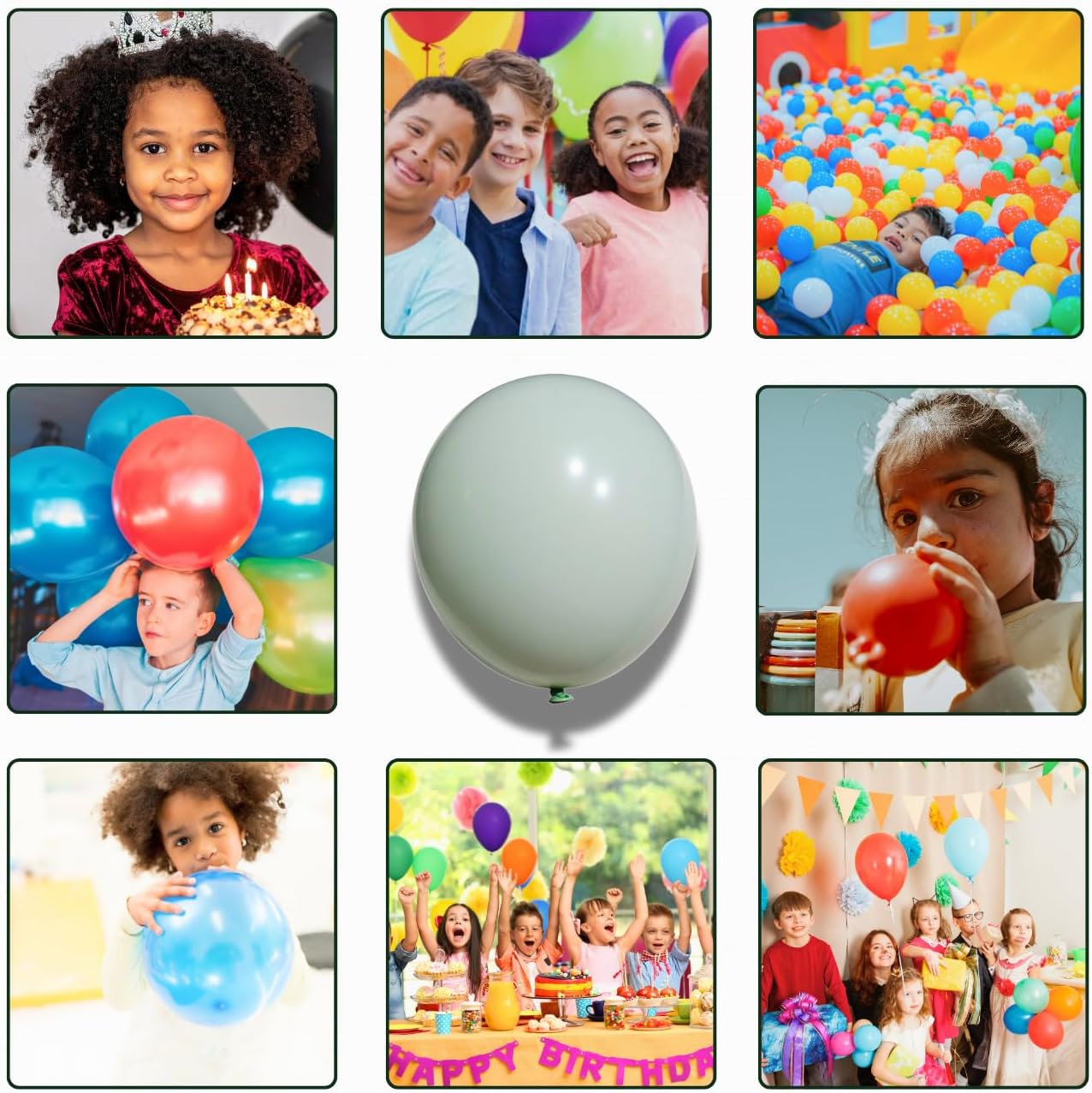 Macaron Green Latex Balloons