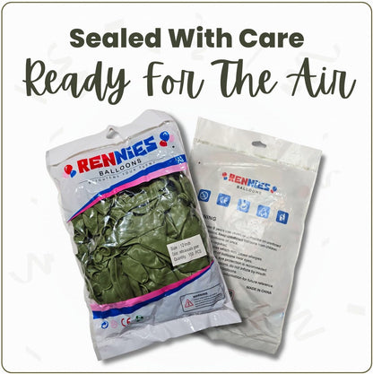 Retro Avocado Green Latex Balloons