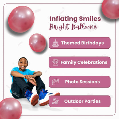 Pearl Rose Gold Latex Balloons