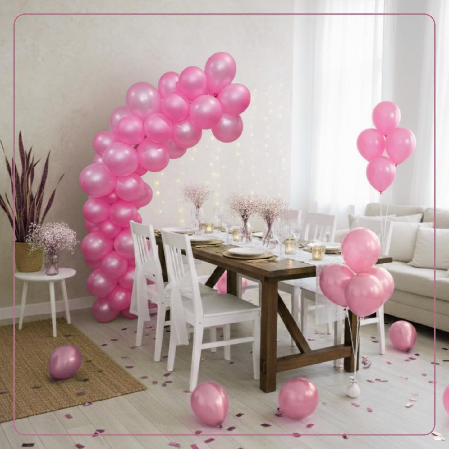 Pearl Pink Latex Balloons