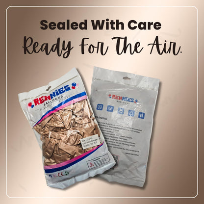 Metallic Champagne Latex Balloons