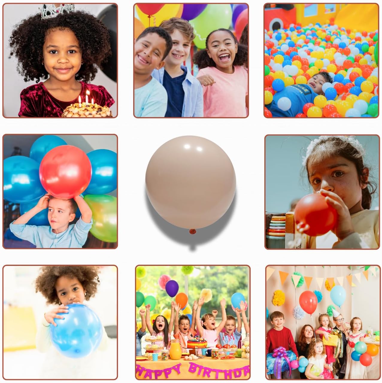 Macaron Orange Latex Balloons