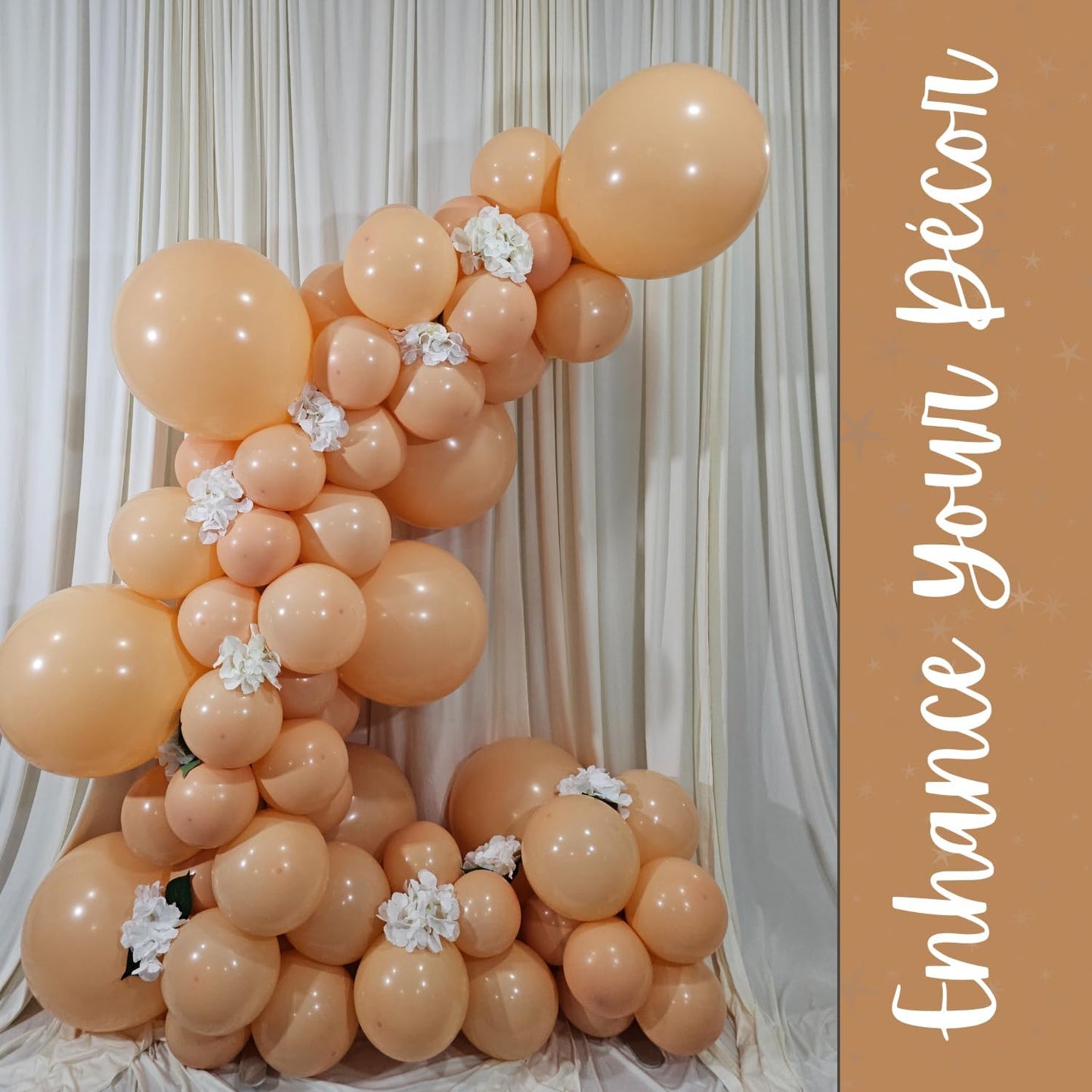 Retro Apricot Latex Balloons