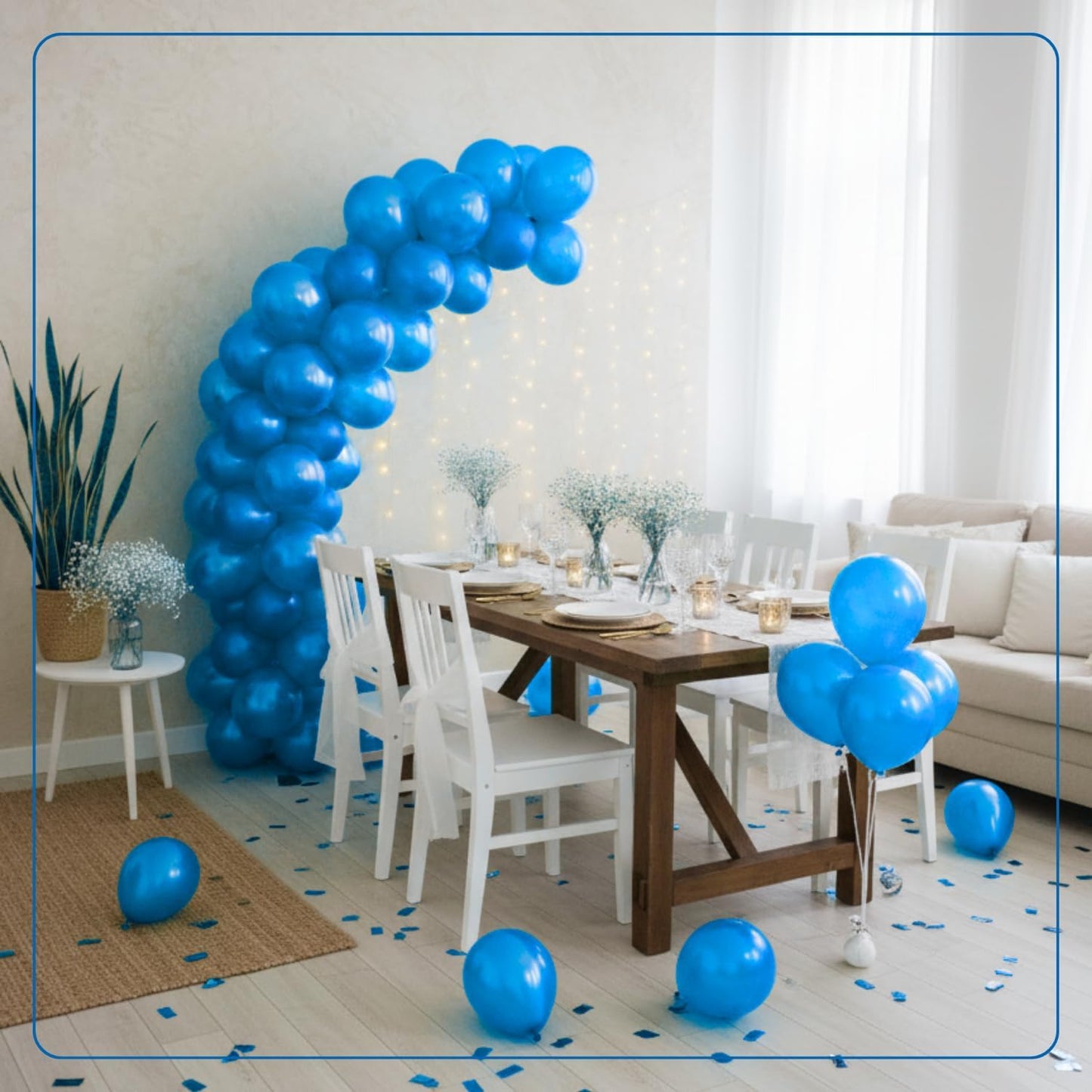 Pearl Blue Latex Balloons