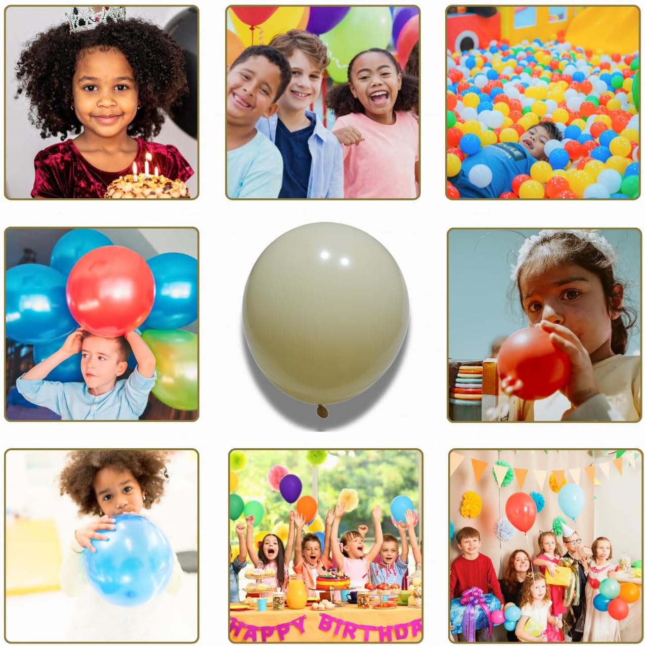 Macaron Yellow Latex Balloons