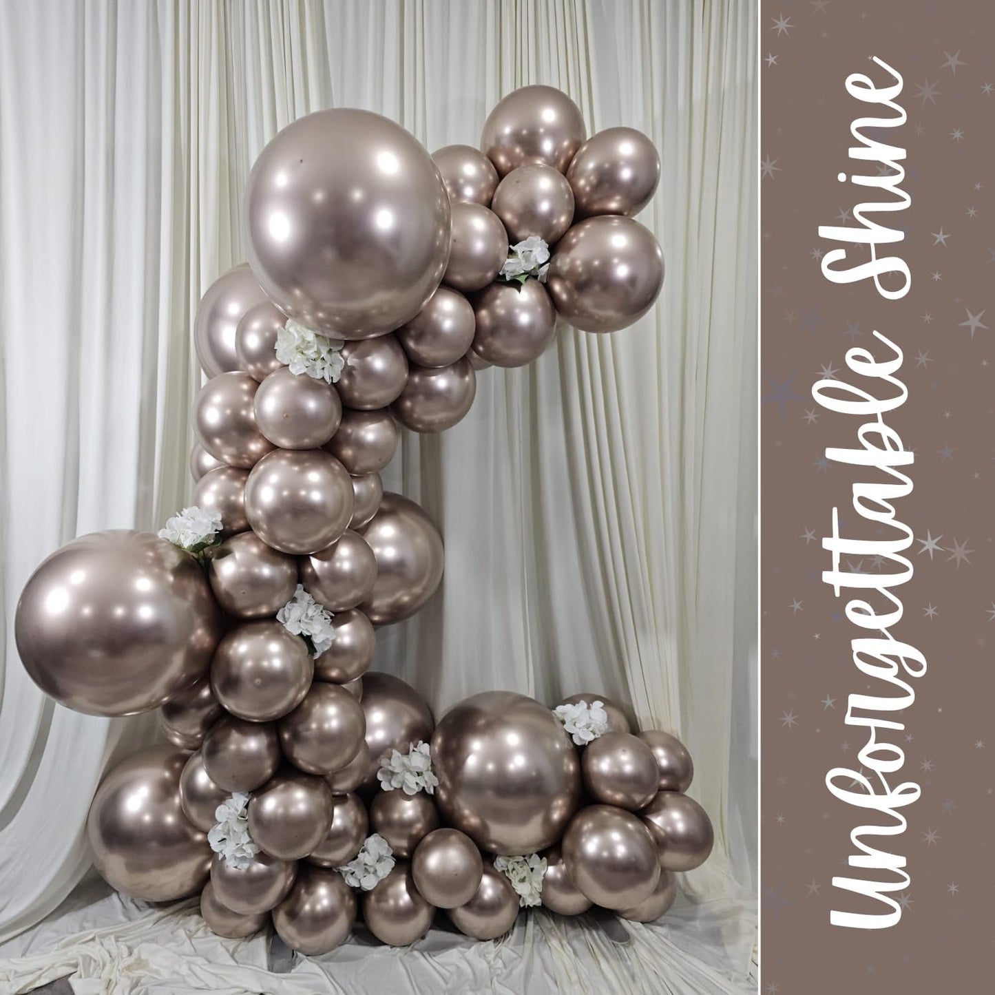 Metallic Champagne Latex Balloons
